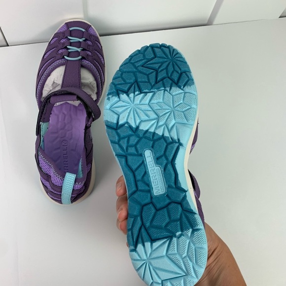 NWT Merrell Kids Girls Water Shoes Fisherman Sandal Purple Closed Toe Size 3 5 - Picture 7 of 10